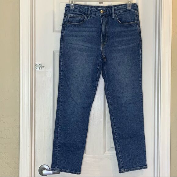 Good American Good Classic Straight Leg Jeans Size 12/31 - Picture 1 of 9